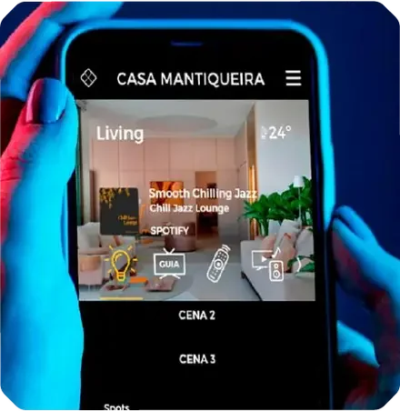 Aplicativo de automação residencial no celular