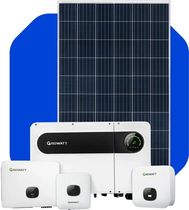 Painel solar e inversores Growatt